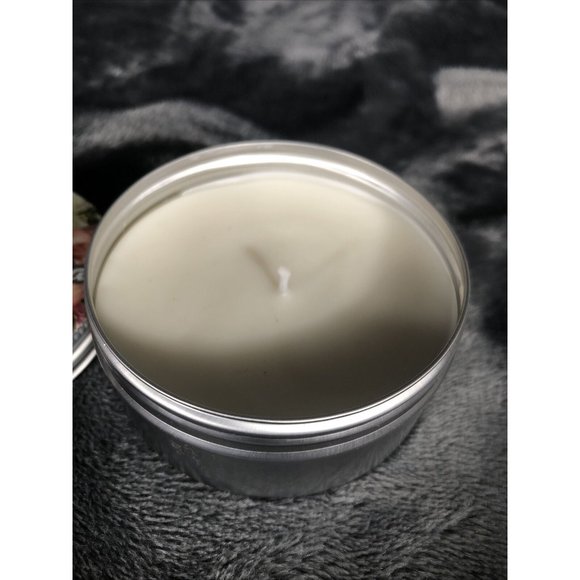 Hand Poured Candle Coconut And Soy Blend 4 Ounce Tin Peony In Freesia - Picture 3 of 4